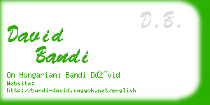 david bandi business card